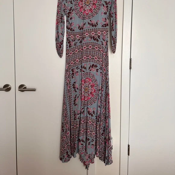 Spell Pandora Gown in Aquarium Blue Size Small Mandala Floral Maxi Dress